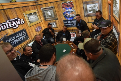 Shane Clanton jokingly barged into the PRI meeting. (DirtonDirt.com)