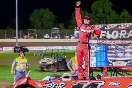 Wil Herrington in Magnolia's victory lane. (Chris McDill)