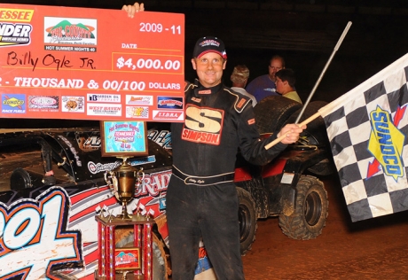 Billy Ogle Jr. picks up his earnings. (dt52photos.com)