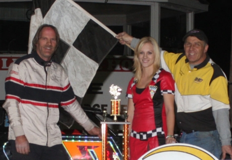 Mark Oller in victory lane. (Jimmy Dearing)