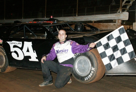 Dane Dacus visits victory lane. (Scott Oglesby)