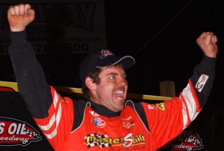 Ray Cook celebrates his first Bulls Gap victory. (rpmphotos.net)