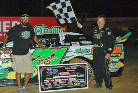 Chris Wall visits victory lane at Baton Rouge. (Paul DuRoy)