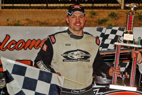 Doug Drown celebrates at Attica. (Dustin Jarrett)