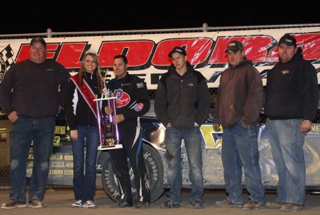 Jeep Van Wormer's team in victory lane. (Jim DenHamer)