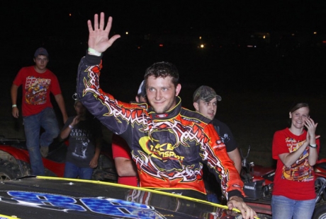 Kyle Beard emerges from his car. (Woody Hampton)