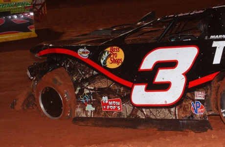 The damage to Austin Dillon's machine. (Brian McLeod)