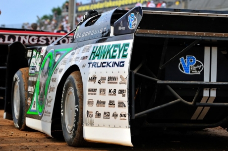 Winner Scott Bloomquist prepares to hit the track. (thesportswire.net)