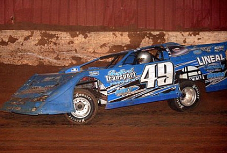 Greg Johnson heads for victory in his Jack Rainey-owned No. 49. (Jimmy Pittman)