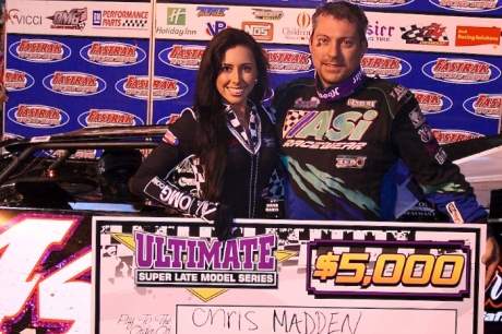 Chris Madden picks up $5,000 at the track on the South Carolina-Georgia border. (stonesracingphotos.com)