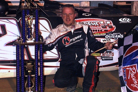 Darrell Lanigan celebrates at Bluegrass. (Hilary Ballard)