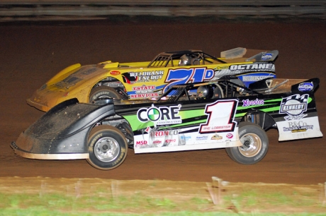 WoO rookie John Lobb (1) won at Tri-City Speedway on a WoO off weekend. (scottwhipplephotos.com)