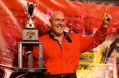 Ron Parker celebrates at Charlotte. (Gary Laster)