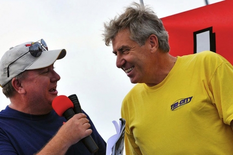 Kevin Gundaker (right) was inducted in the National Dirt Late Model Hall of Fame last month. (thesportswire.net)