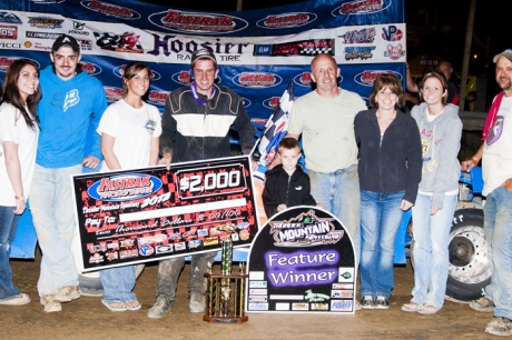 Chris Meadows and his supporters celebrate his Fastrak victory. (peepingdragonphotography.com)