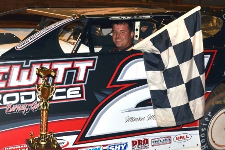 Brandon Dewitt visits victory lane. (Troy Bregy)