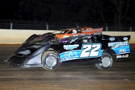 Gregg Satterlee (22) and Rick Eckert (24) get rolling at Winchester. (Jason Shank.)