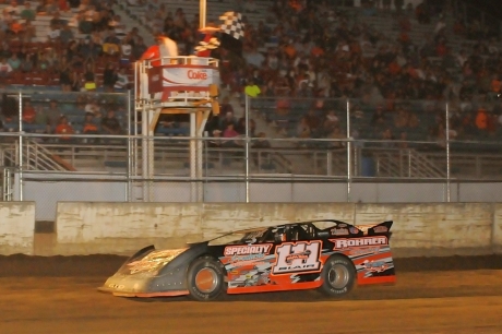 Max Blair takes the checkers at McKean County. (Joe Nowak)