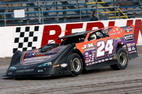 Rick Eckert was quickest in Thursday's practice at dirt-covered Berlin Raceway. (Jim DenHamer)