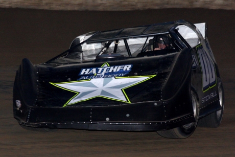 Jesse Stovall storms around Thunderbird Speedway. (Ron Mitchell)