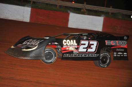 John Blankenship heads for victory at Rome. (mrmracing.net)