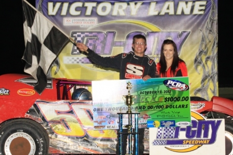 Aaron Heck won the PCRA finale at Tri-City. (stlracingphotos.com)