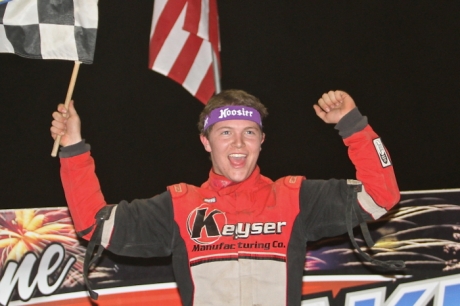 Bobby Pierce celebrates his third Summernationals victory. (Jeff Hall)