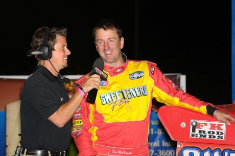 Tim McCreadie talks about his pole dash victory. (chrisburback.com)