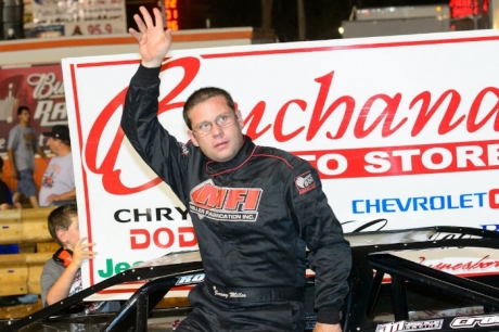 Jeremy Miller waves to the Hagerstown crowd. (wrtspeedwerx.com)