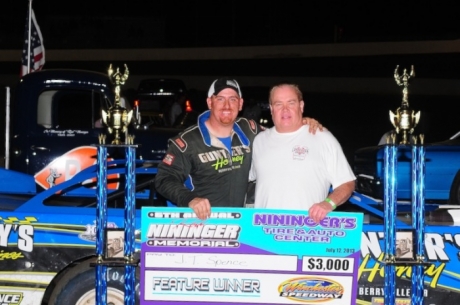 J.T. Spence enjoys victory lane. (Travis Trussell)