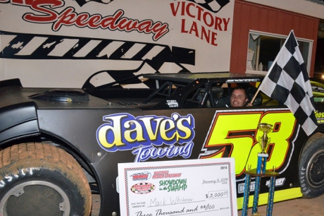 Mark Whitener in victory lane at Waycross, Ga. (Troy Bregy)