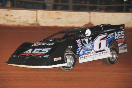 Jonathan Davenport rolls to victory at Carolina Speedway. (Zack Kloosterman photo)