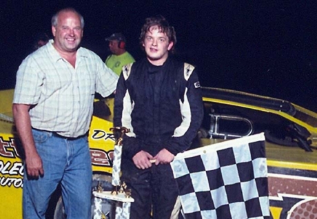 Dave and Ben Satterlee in victory lane. (Joe Nowak)