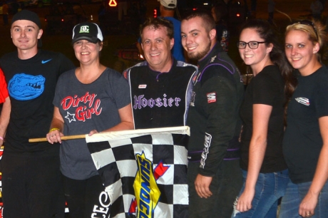 The Landrums in victory lane at Florence. (Steve Alcorn)