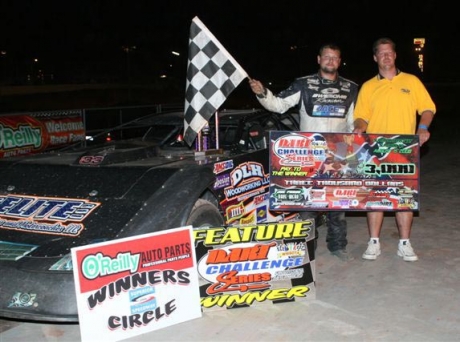 Jensen celebrates his first Dart win. (Ken Johnson)