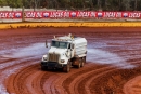 Getting the track ready for the Wieland Winternationals finale Saturday at Golden Isles Speedway near Brunswick, Ga. (heathlawsonphotos.com)
