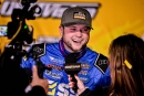 Hudson O'Neal in victory lane March 21 after his World of Outlaws Late Model Series victory at Magnolia Motor Speedway in Columbus, Miss. (Zackary Washington/Simple Moments Photography)