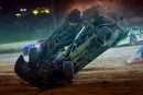 Mason Zeigler flipped down the Eldora Speedway frontstretch June 5 in the Dream XXXII preliminary feature. He quickly climbed out and said he was unhurt. (joshjamesartwork.com)