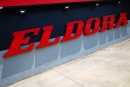 The Eldora signage outside the infield media center. (joshjamesartwork.com)