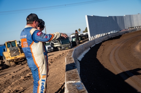 The new wall at Casa Grande. (facebook.com/CentralArizonaRaceway)