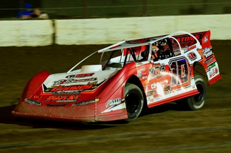 Bobby Pierce and Tyler Erb in victory lane. (Josh James)