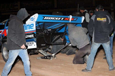 Brandon Sheppard's pit stop in Sunday's race. (mikerueferphotos.photoreflect.com)