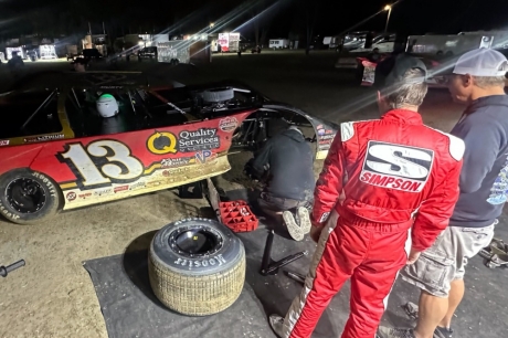 Dallon Murty's Skyline Motorsports entry is repaired. (DirtonDirt)