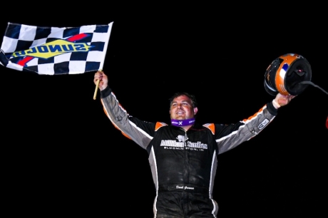 Derek Groomer celebrates at Brownstown. (Ryan Roberts)