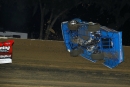 Rocket Chassis house car driver Brandon Sheppard was unhurt in a rollover accident during Jan. 31 Lucas Oil Series heats at All-Tech Raceway in Ellisville, Fla. (mikerueferphotos.photoreflect.com)