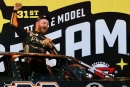 Josh Rice celebrates his career-high $30,000 victory in June 6&#039;s Dream XXXI prelim at Eldora Speedway in Rossburg, Ohio. (joshjamesartwork.com)