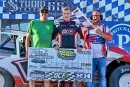 Charlie Olsen earned $2,000 June 29 at Mason City (Iowa) Motor Speedway in becoming the third straight first-time winner on the Repairable Vehicles.com Tri-State Series. (Jamie Laine)
