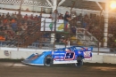 Nick Hoffman takes the checkers for June 28&#039;s World of Outlaws Real American Beer Late Model Series victory at Norman County Raceway in Ada, Minn. (speedway-shots.com)
