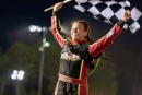 Chandi Currence won his first Crate Late Model feature June 28 at Elkins Raceway in Kerens, W.Va. (Todd Champ)