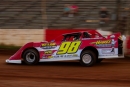 Justin Wells gets rolling July 25 at Monett (Mo.) Motor Speedway before his United Late Model Racing Association feature victory. (Joshua Sharpley)